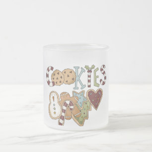 Cookies for Santa Tshirts and Gifts Frosted Glass Coffee Mug