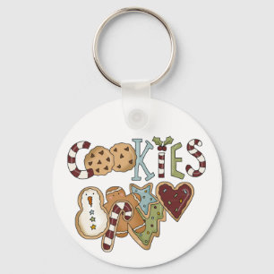 Cookies for Santa Tshirts and Gifts Key Ring