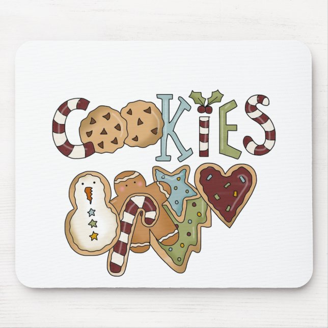 Cookies for Santa Tshirts and Gifts Mouse Pad (Front)
