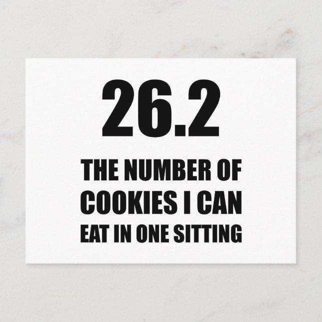 Cookies I Can Eat Marathon Postcard (Front)