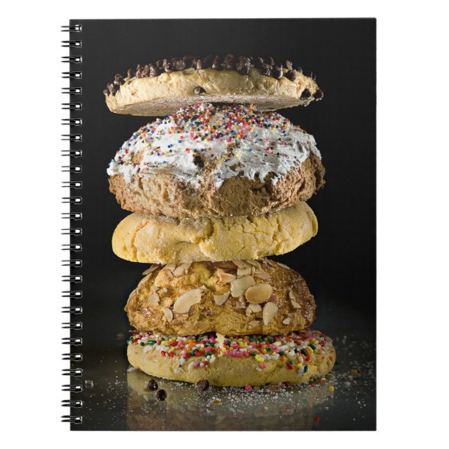 Cookies in a stack spiral notebook (Front)