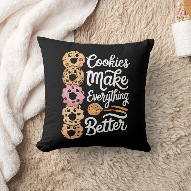 Cookies Make Everything Better Funny Christmas Cushion (Blanket)