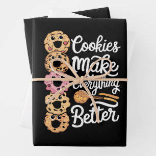 Cookies Make Everything Better Funny Christmas Wrapping Paper Sheet