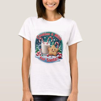Cookies & Milk Ladies T-Shirt – Fun and Festive 