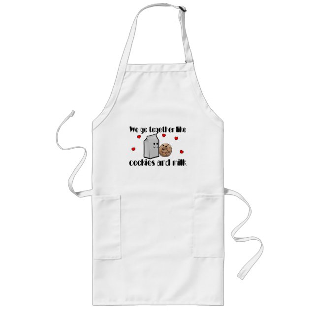 Cookies & Milk Love Long Apron (Front)
