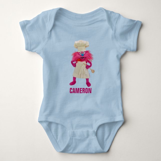 Cookie's Monster Food Truck | Gonger Posing Baby Bodysuit (Front)