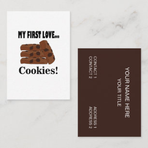 Cookies My First Love Cookies Biscuit Business Card