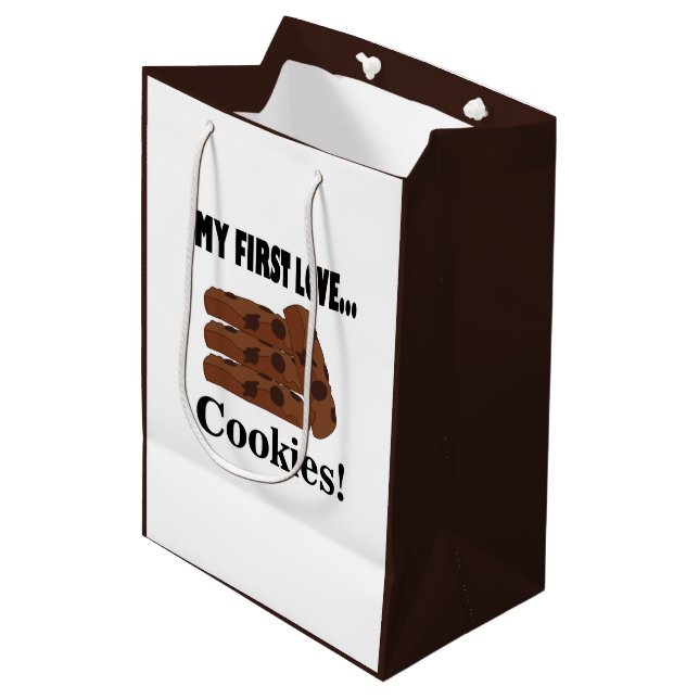 Cookies My First Love Cookies Biscuit  Medium Gift Bag (Front Angled)
