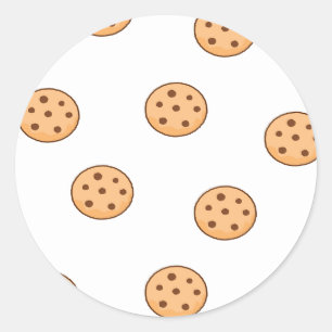 cookies on white classic round sticker