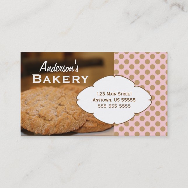 Cookies Photo Bakery Business Card (Front)