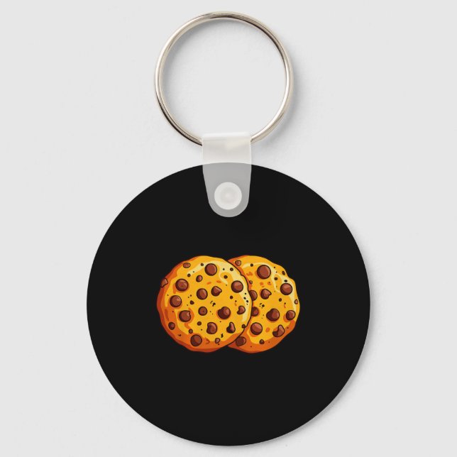 Cookies Shirt Men Women Kids Chocolate Chip Cookie Key Ring (Front)