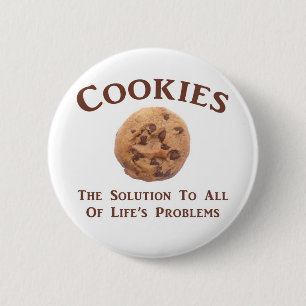 Cookies solve Problems 6 Cm Round Badge