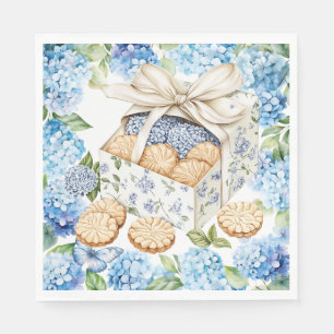 Cookies with Hydrangea Flowers Napkin