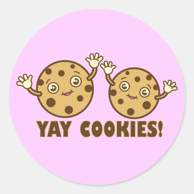 Cookies, Yay Classic Round Sticker (Front)