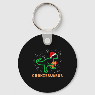 Cookiesaurus Christmas Dinosaur Rex Sugar Cookie  Key Ring