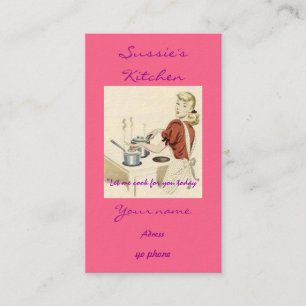 cooking 50's business card