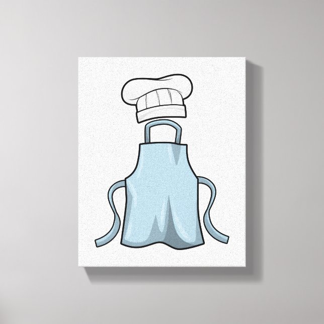 Cooking apron and Cooking hat Canvas Print (Front)