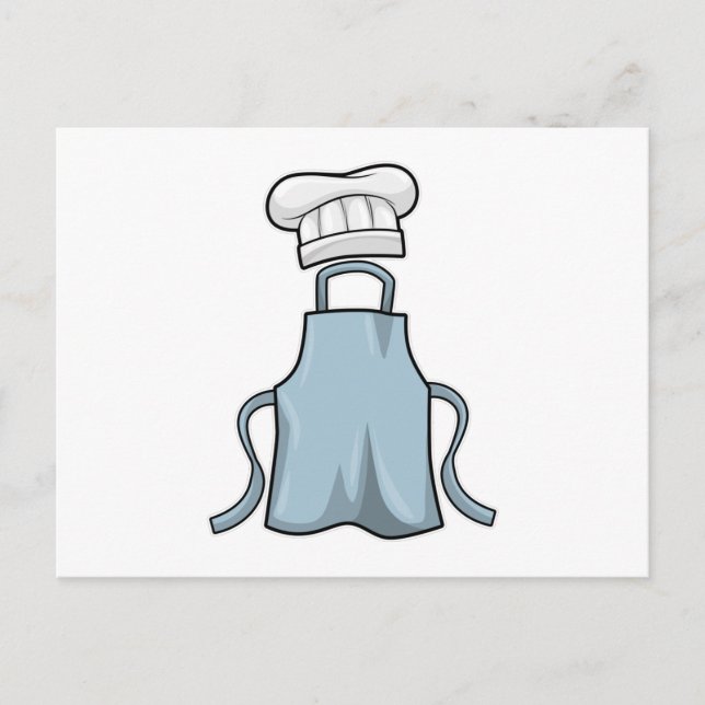 Cooking apron and Cooking hat Postcard (Front)