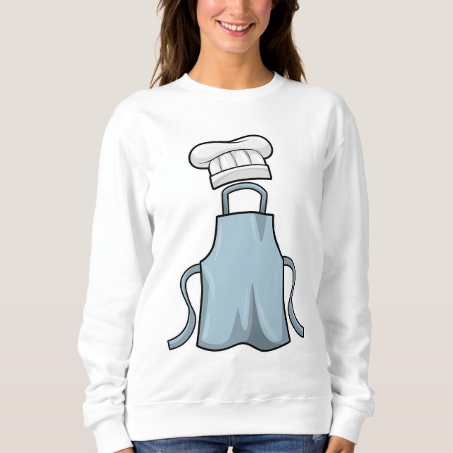 Cooking apron and Cooking hat Sweatshirt (Front)