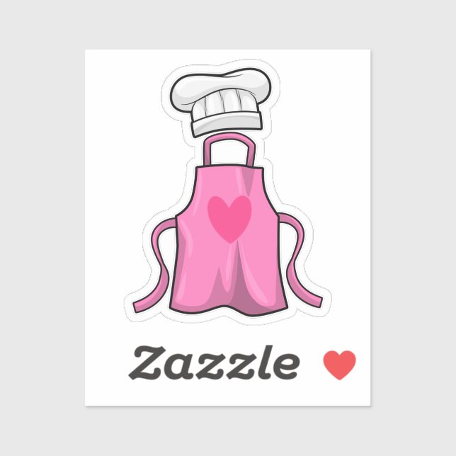 Cooking apron and Cooking hat with Heart (Sheet)