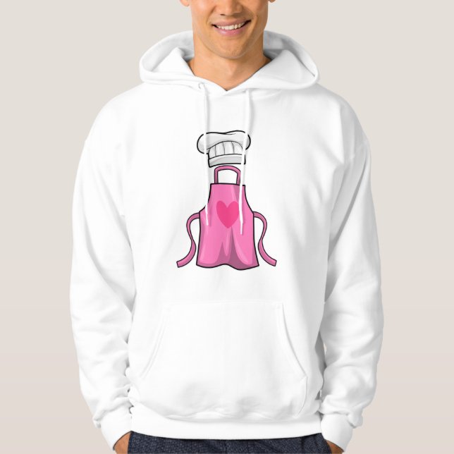 Cooking apron and Cooking hat with Heart Hoodie (Front)