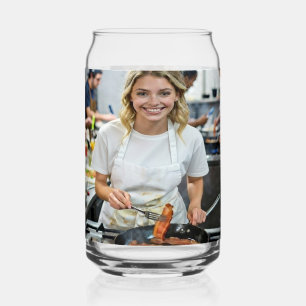 Cooking Bacon Photo Customize Can Glass