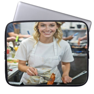 Cooking Bacon Photo Customize Laptop Sleeve