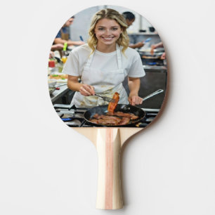 Cooking Bacon Photo Customize Ping Pong Paddle