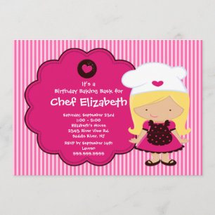 Cooking Baking Birthday Party Invitation