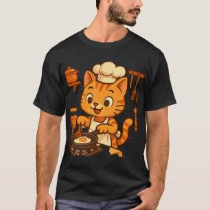 Cooking Cat in the Kitchen – Cute Chef Art T-Shirt
