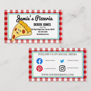 cooking class catering diner pizza pizzeria cafe business card