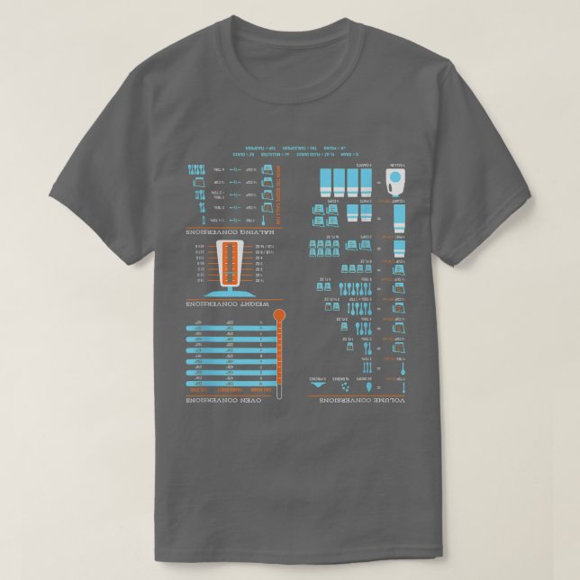 Cooking Conversion ChartUseful Cook, Chef Baker  T-Shirt (Design Front)
