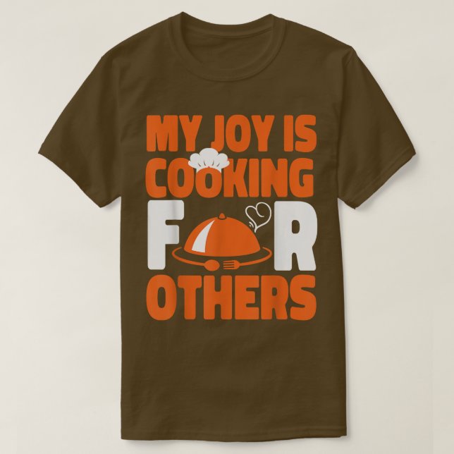 Cooking Cook Pan Kitchen Chef My Joy Is Cooking Fo T-Shirt (Design Front)