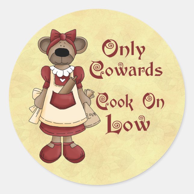 Cooking Cowards Classic Round Sticker (Front)