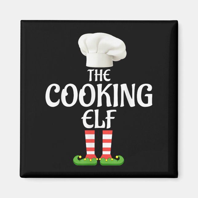 Cooking Elf Matching Family Group Christmas Party  Magnet (Front)