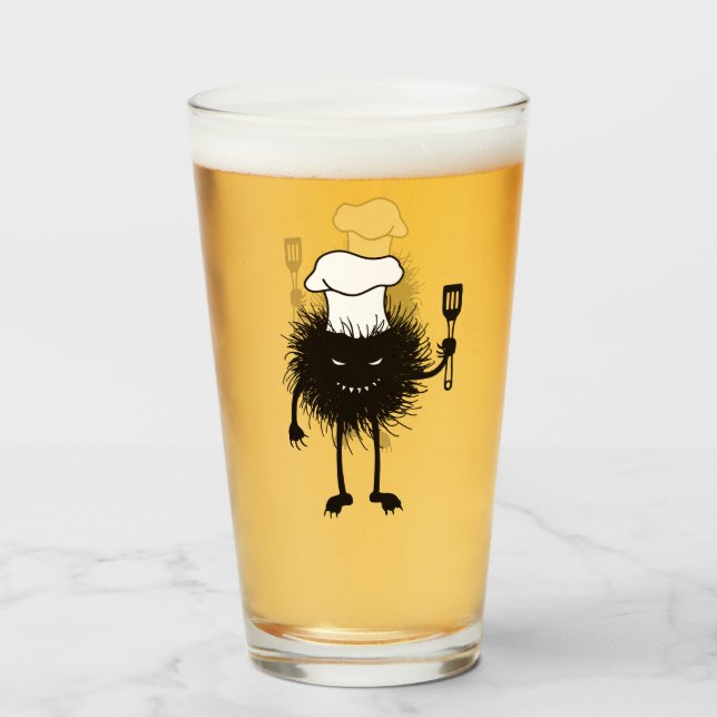 Cooking Evil Creature Halloween Glass (Front Filled)