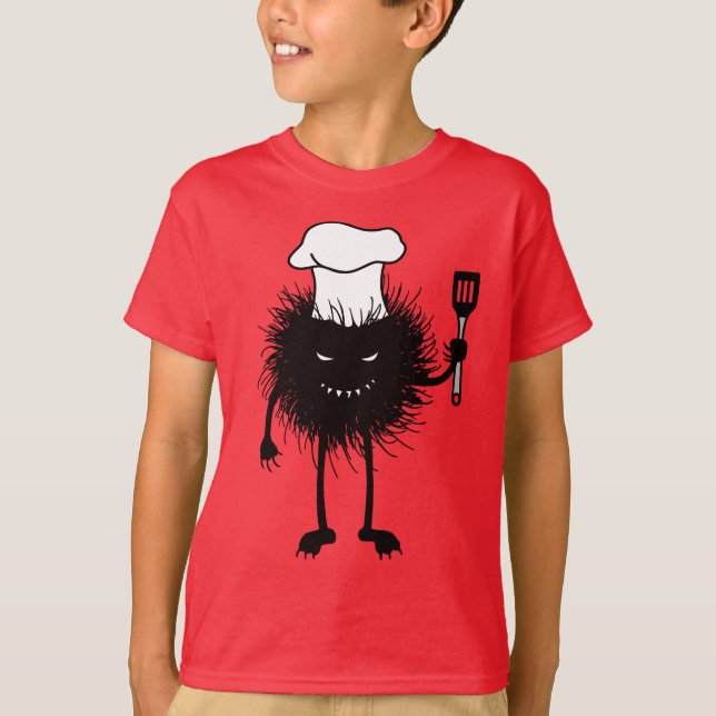 Cooking Evil Creature Halloween T-Shirt (Front)
