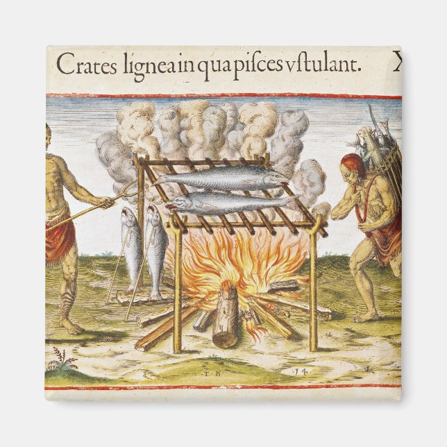 Cooking Fish Magnet (Front)