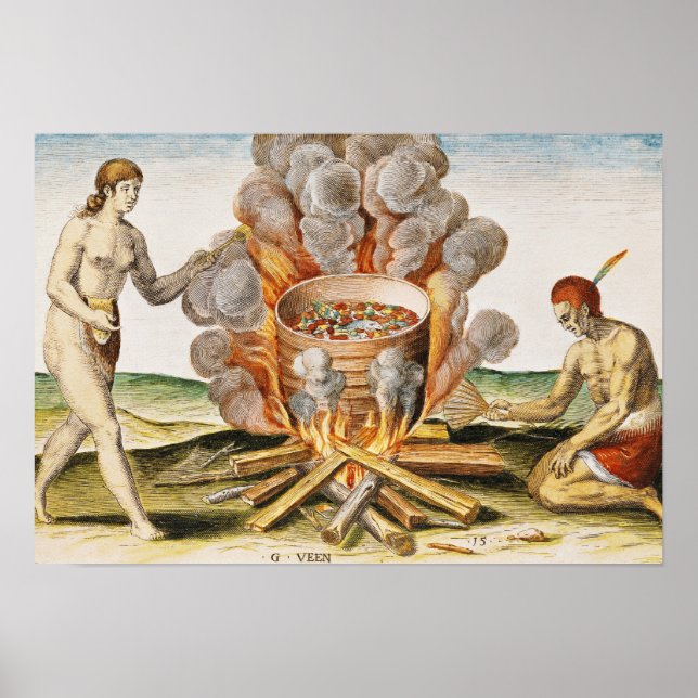 Cooking Food in a Terracotta Pot Poster (Front)