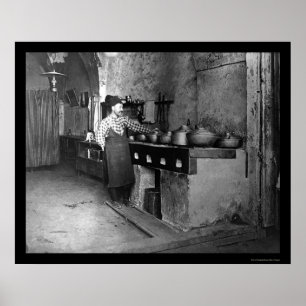 Cooking Food in Jerusalem, Palestine 1888 Poster