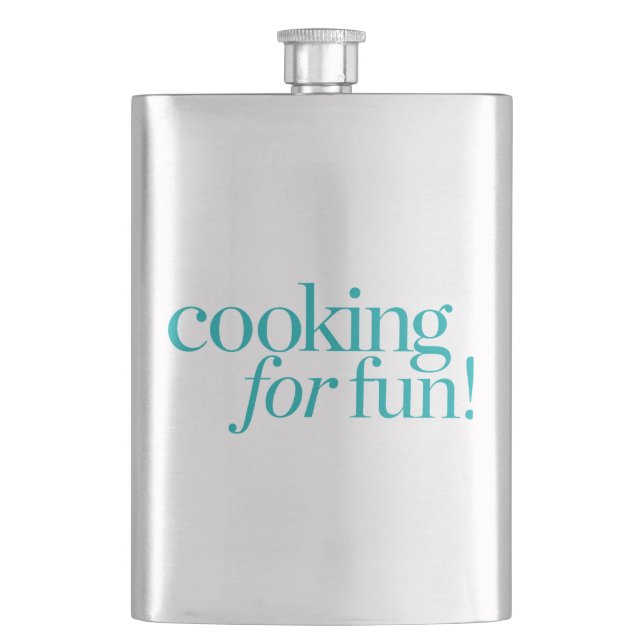 Cooking For Fun Hip Flask (Front)