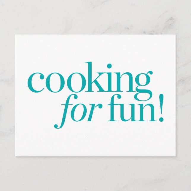 Cooking For Fun Postcard (Front)