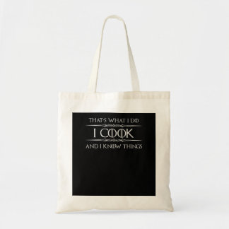 Cooking Gifts for Cooks & Chefs - I Cook and I Kno Tote Bag