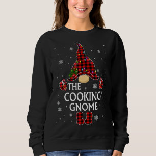 Cooking Gnome Buffalo Plaid Matching Family Christ Sweatshirt