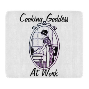 Cooking Goddess At Work Cutting Board