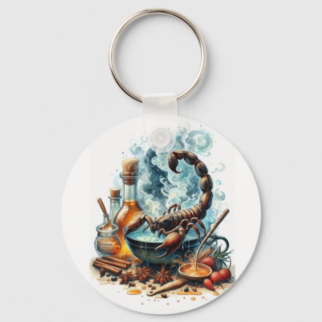 Cooking Happy Scorpion Key Ring (Front)