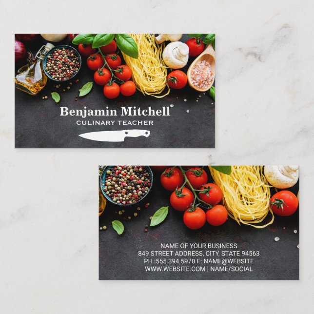 Cooking Ingredients  Business Card (Front/Back)
