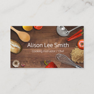Cooking Instructor / Chef Business Card