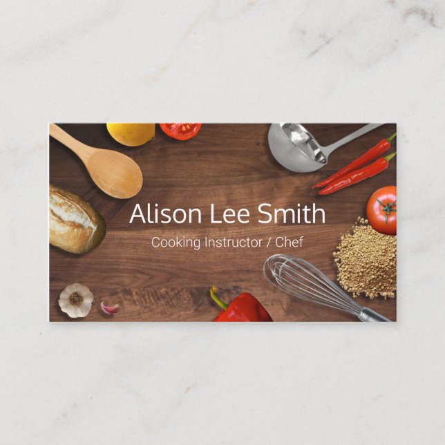 Cooking Instructor / Chef Business Card (Front)