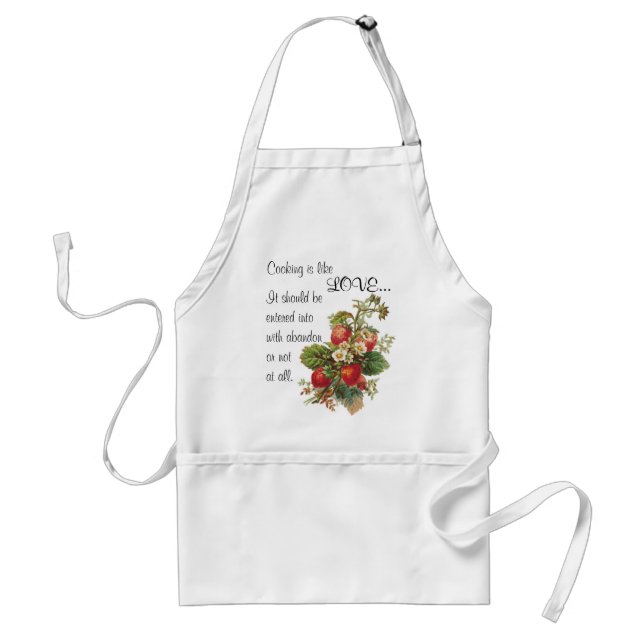 "Cooking is like love...." apron (Front)